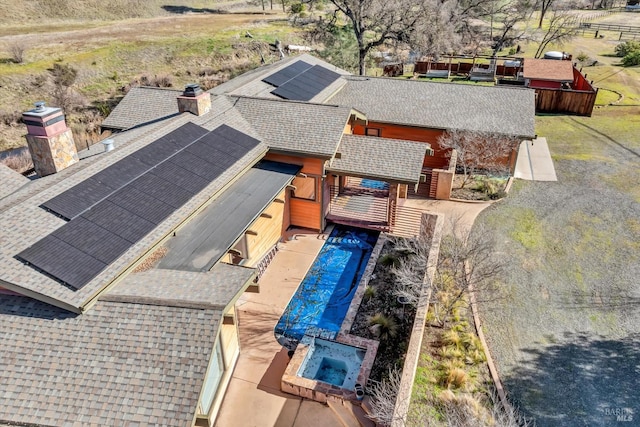 bird's eye view featuring a rural view