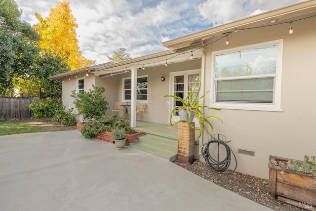 exterior space featuring a patio