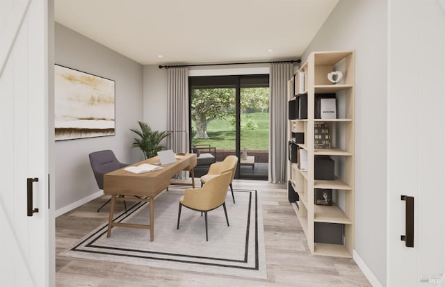 dining room featuring light hardwood / wood-style flooring