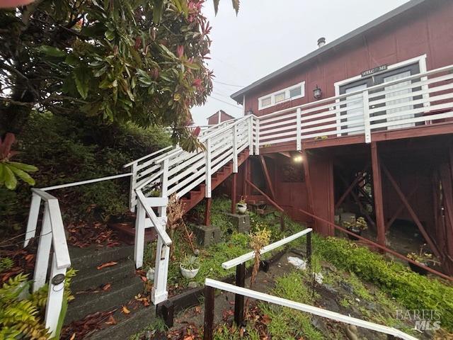 exterior space featuring a deck