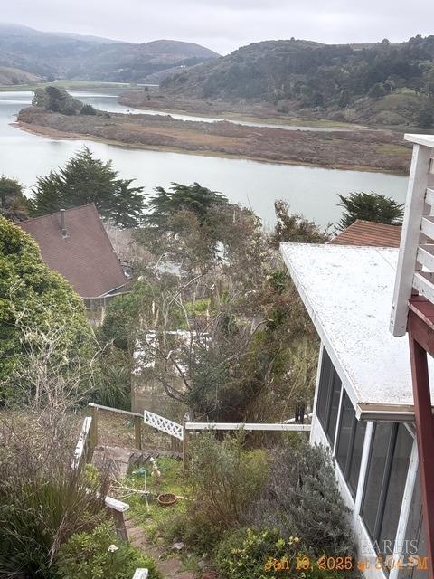 property view of water with a mountain view