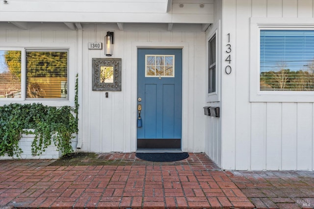 view of doorway to property