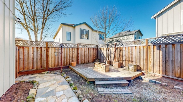 view of patio with a deck