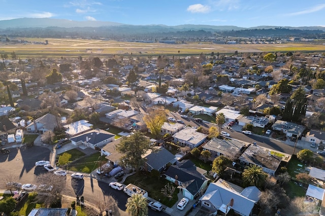 aerial view featuring a mountain view