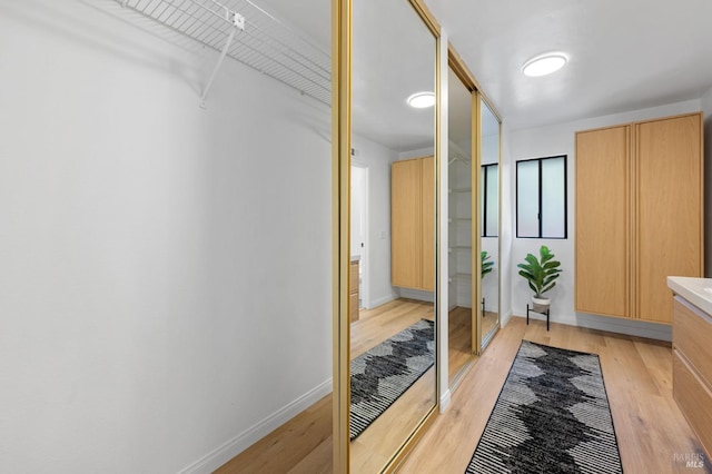 interior space featuring light hardwood / wood-style floors