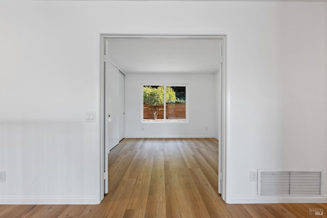 empty room featuring light hardwood / wood-style floors