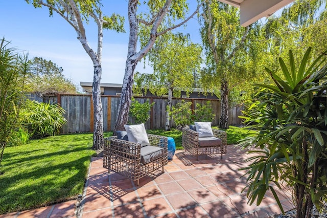 view of patio / terrace featuring a fenced backyard