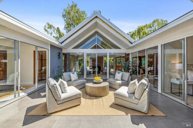 view of patio / terrace with an outdoor living space