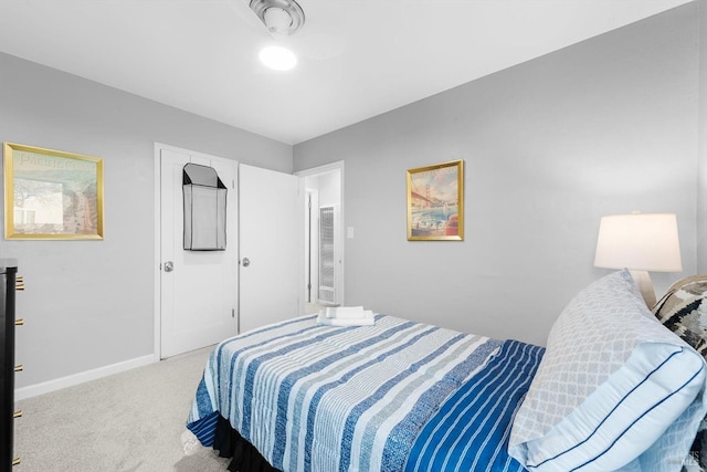 bedroom with carpet floors