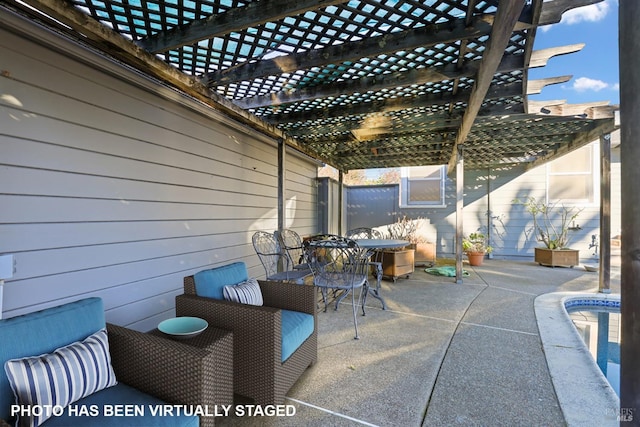 view of patio / terrace with a pergola