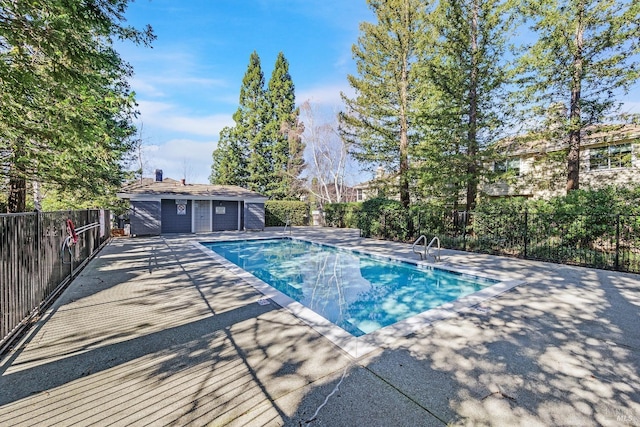 view of pool with a patio