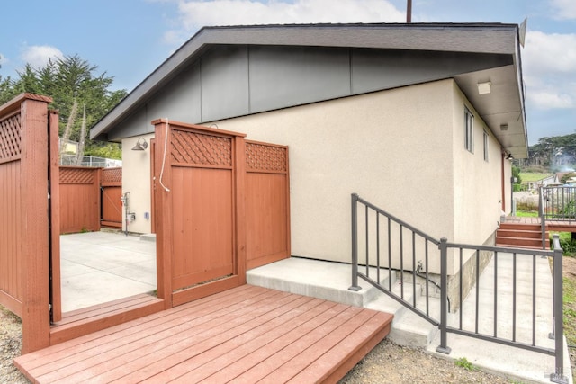 exterior space with a gate and fence