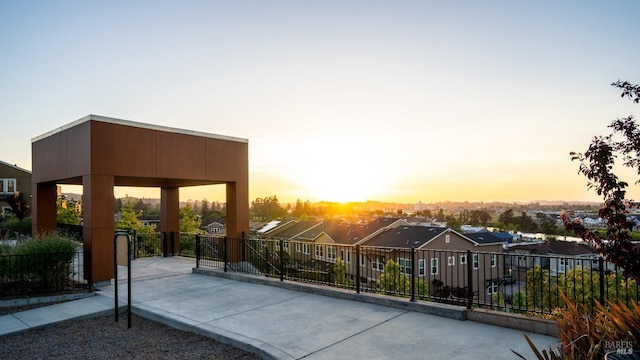 exterior space with a gazebo