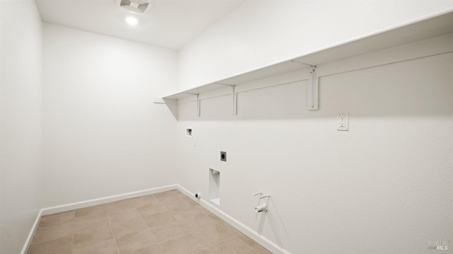 laundry room featuring gas dryer hookup, washer hookup, and electric dryer hookup