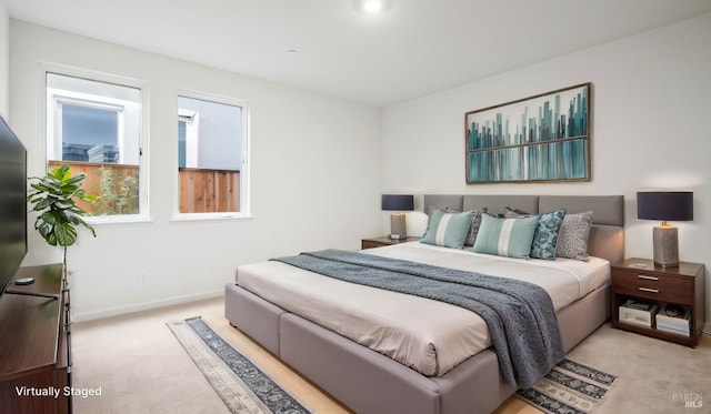 view of carpeted bedroom