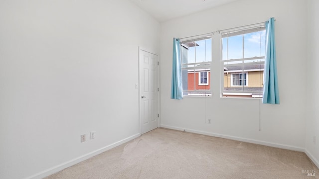 view of carpeted spare room