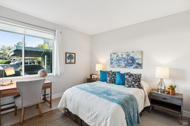 view of carpeted bedroom