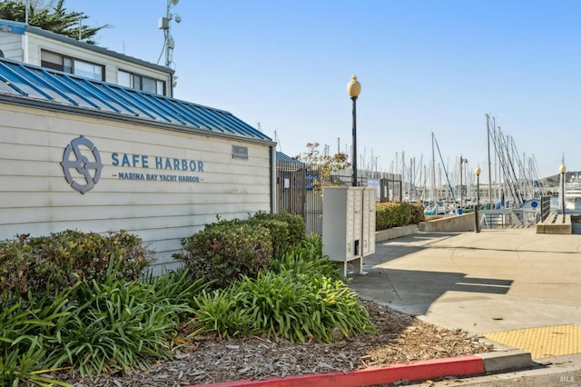 view of community sign