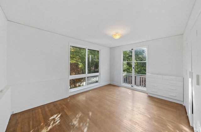 empty room featuring hardwood / wood-style floors