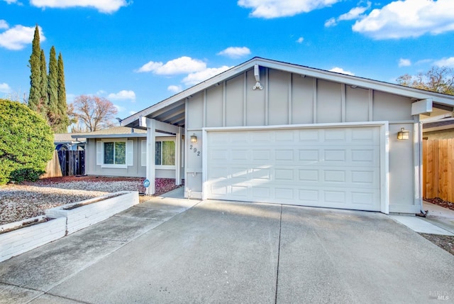 ranch-style house with a garage