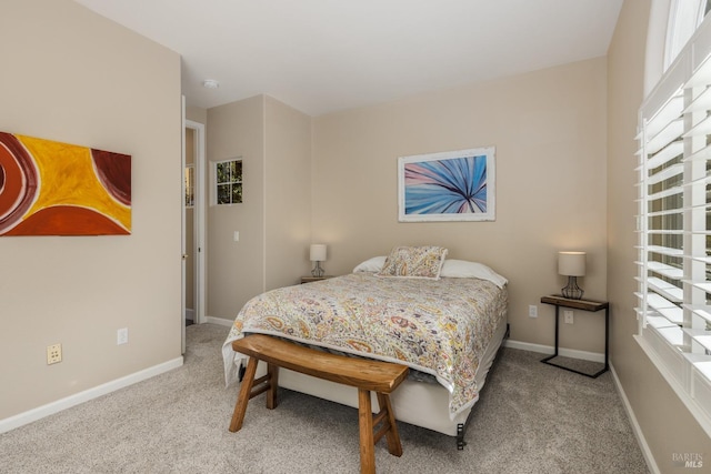 bedroom with carpet floors