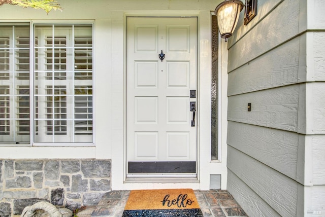 view of doorway to property