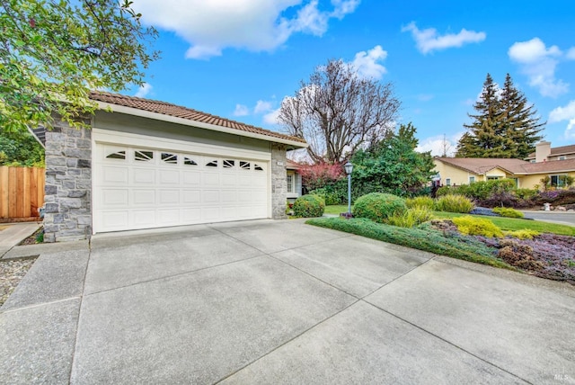 view of home's exterior featuring a garage