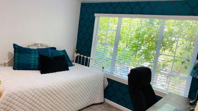 bedroom with carpet flooring