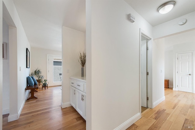 hallway featuring light hardwood / wood-style floors