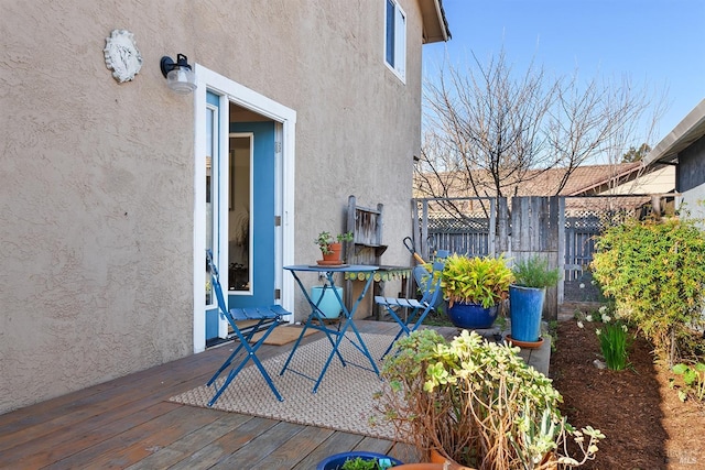 view of patio / terrace with a wooden deck