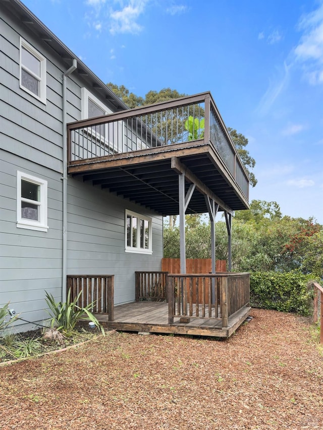deck with fence