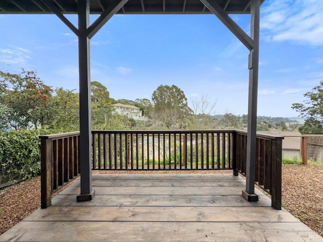 view of wooden terrace