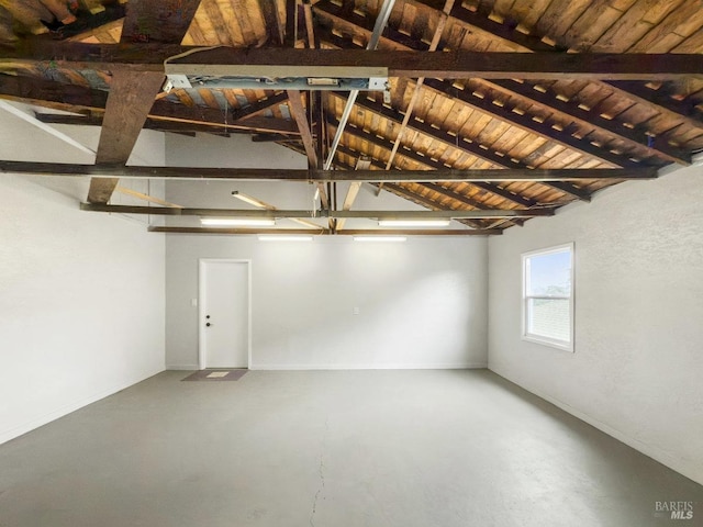 interior space with wooden ceiling