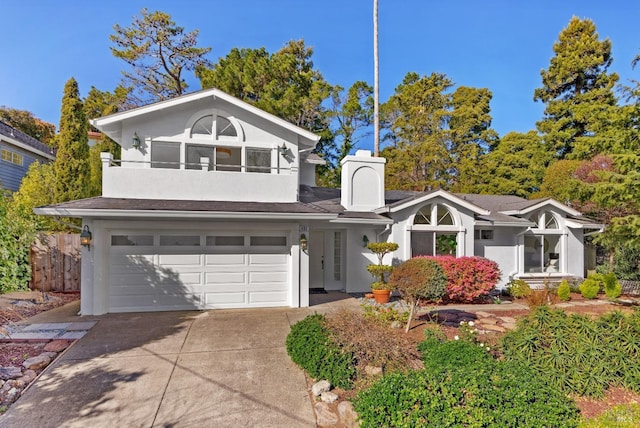 view of front of house featuring a garage