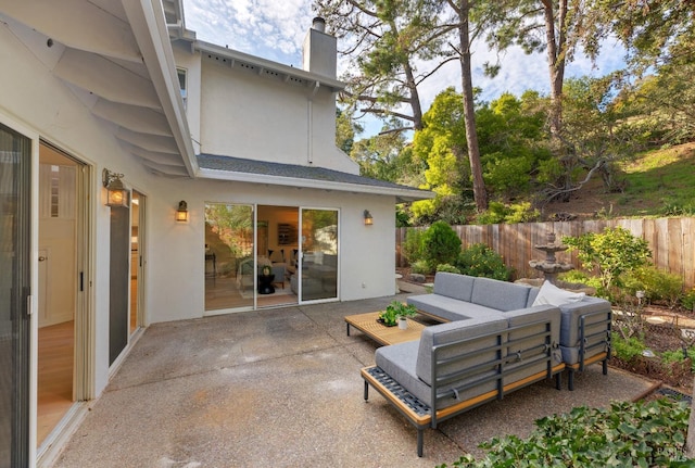 view of patio with outdoor lounge area