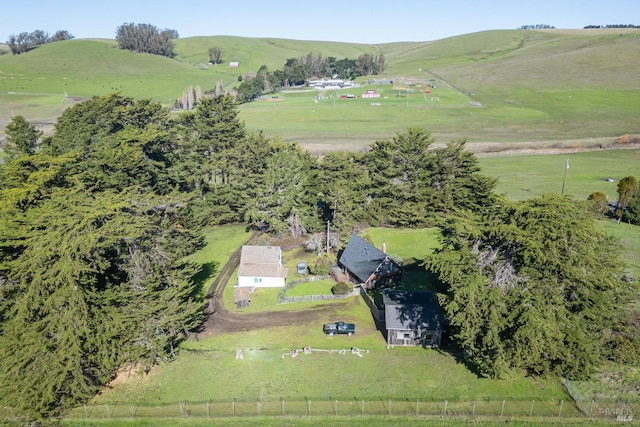 bird's eye view featuring a rural view