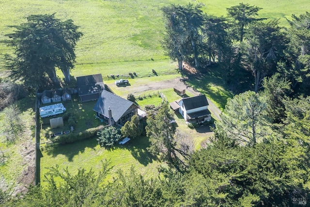 drone / aerial view featuring a rural view