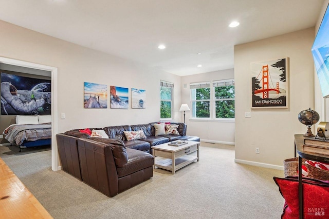 view of carpeted living room