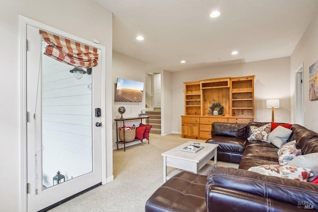 view of carpeted living room