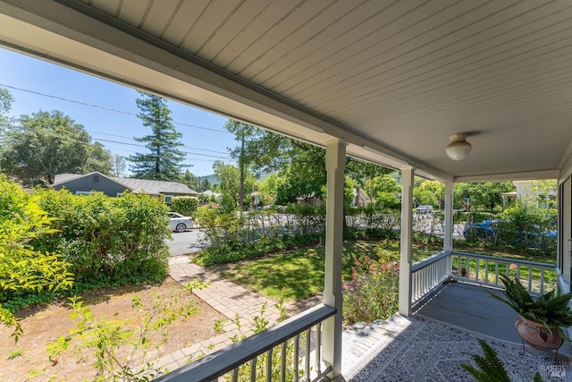 view of patio / terrace with a porch