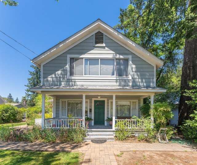 view of front of house with covered porch