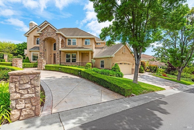 view of front of house featuring a garage