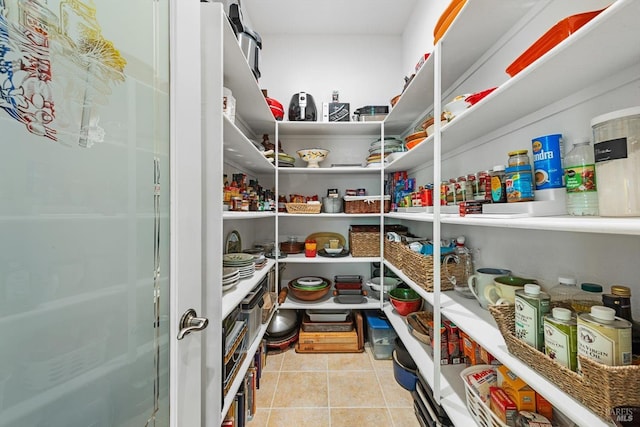 view of pantry