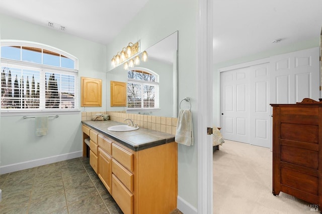 bathroom featuring vanity