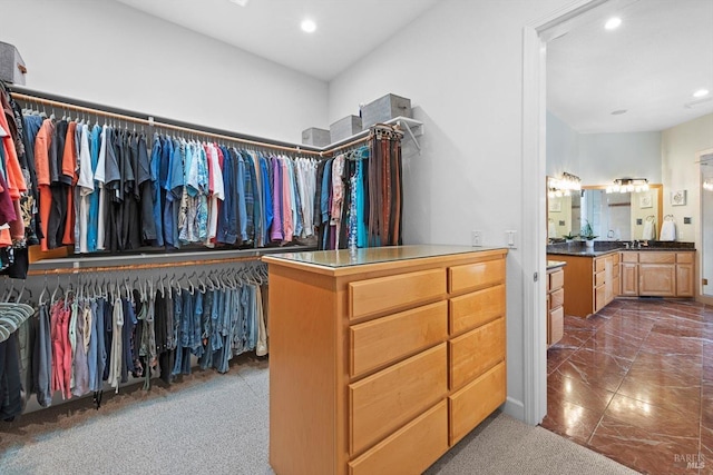 view of walk in closet