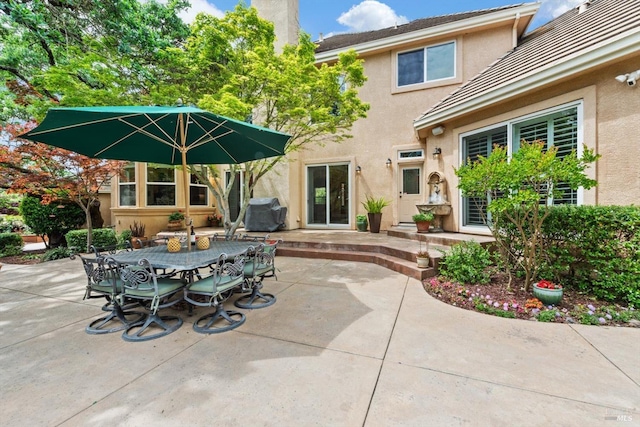 view of patio featuring area for grilling