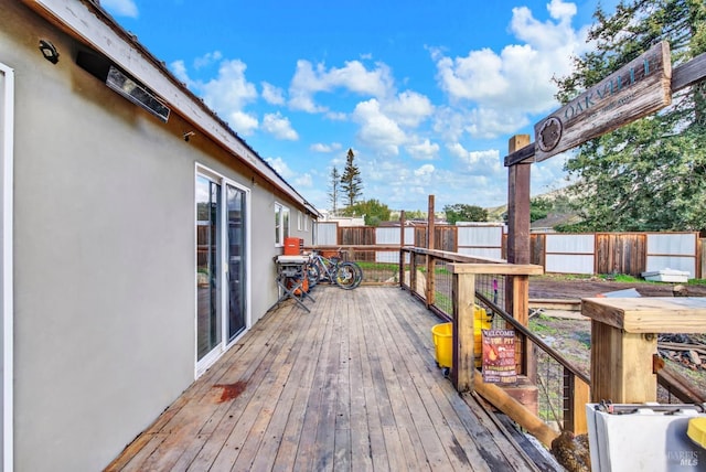 view of wooden deck