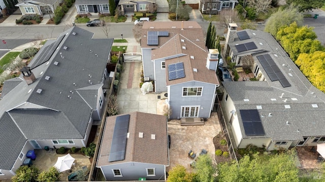 aerial view featuring a residential view