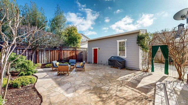 view of patio / terrace with area for grilling