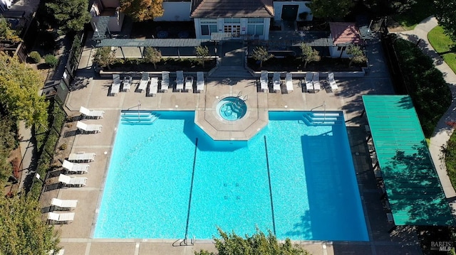 view of pool with a patio